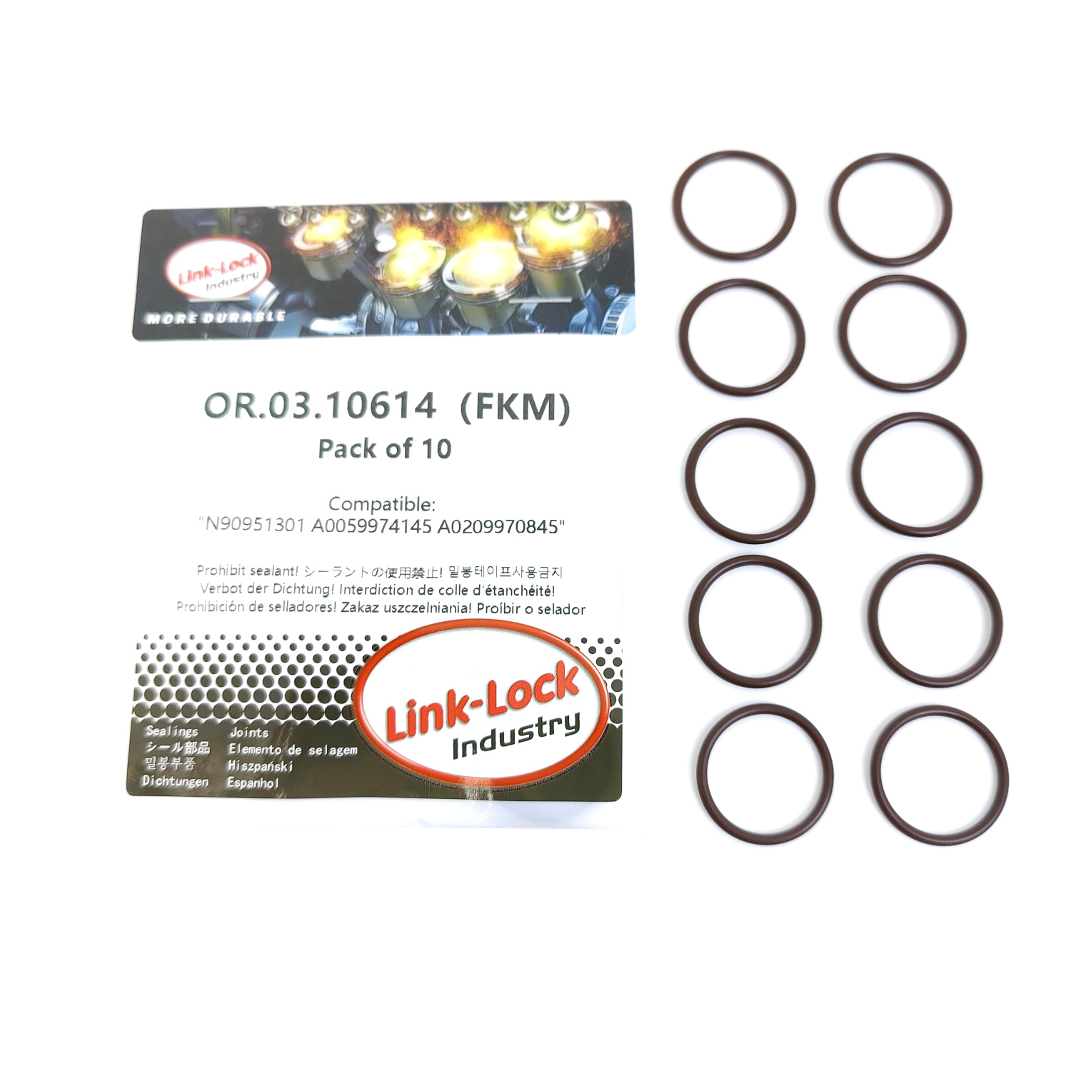 Tank O-Ring Seal - 10 Stück OR.03.10614 FKM Viton Dichtungs-O-Ring-Set