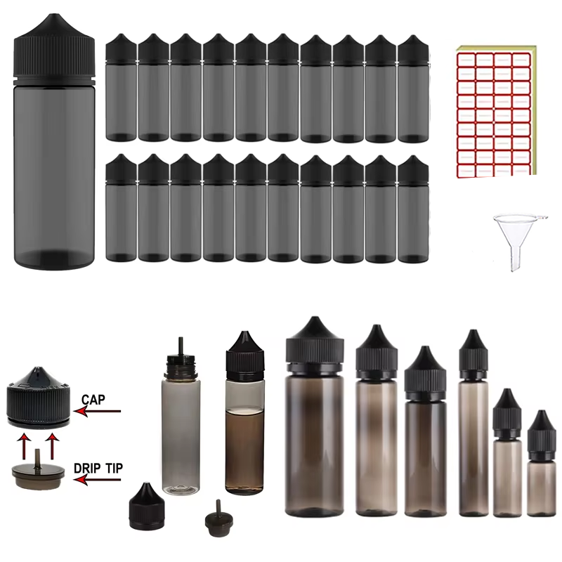 Juice Bottle Dropper - 20 Stück 30–120 ml leere PET-Flasche,