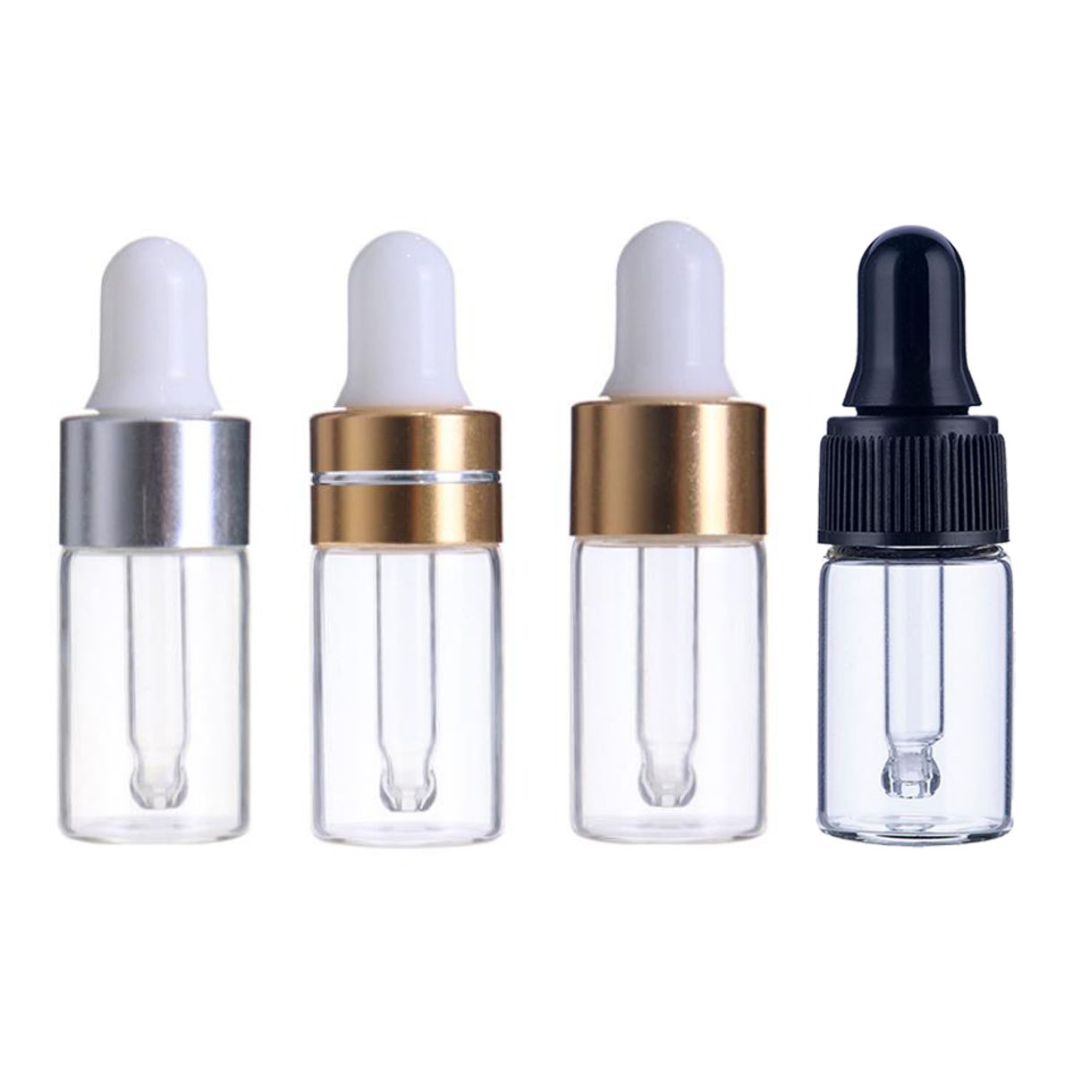Juice Bottle Dropper - 30x 50x 100x 1/2/3/5 ML Klarglas
